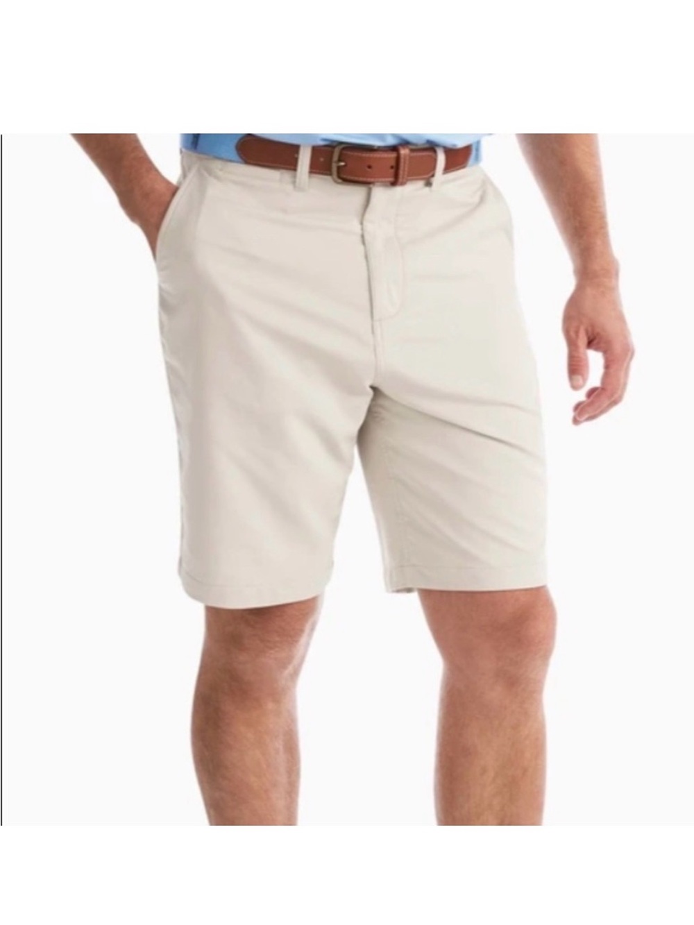 Johnnie-O Mulligan PREP-FORMANCE Short shorts Sz 36 read description beige cream